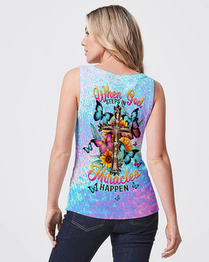 When God Steps In Miracles Happen Women's All Over Print Shirt - Tltw1206245