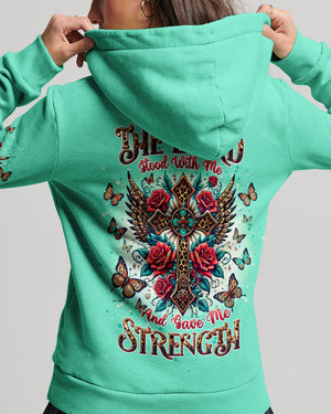 Lord Stood With Me Cross Rose Women's All Over Print Shirt - Tltw1208244