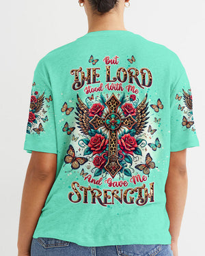 Lord Stood With Me Cross Rose Women's All Over Print Shirt - Tltw1208244