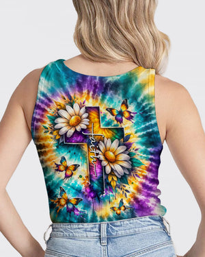 Faith Cross Daisies Swirl Women's All Over Print Shirt - Tltw1302261