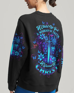 A Child Of God A Woman Of Faith Lion Warrior Women's All Over Print Shirt - Tltw1707253