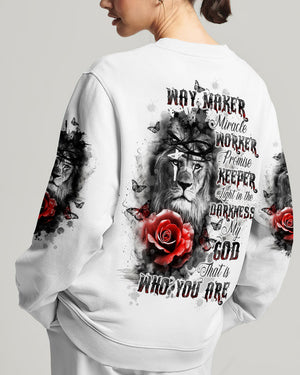 Way Maker Miracle Worker Cross Lion Women's All Over Print Shirt - Tltw1709244