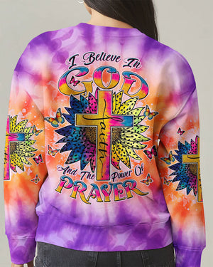I Believe In God Cross Sunflower Women's All Over Print Shirt - Tltw1811243