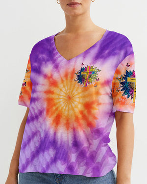 I Believe In God Cross Sunflower Women's All Over Print Shirt - Tltw1811243