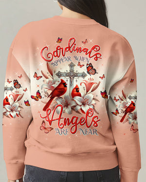 Cardinals Appear When Angels Are Near Women's All Over Print Shirt - Tltw1903253