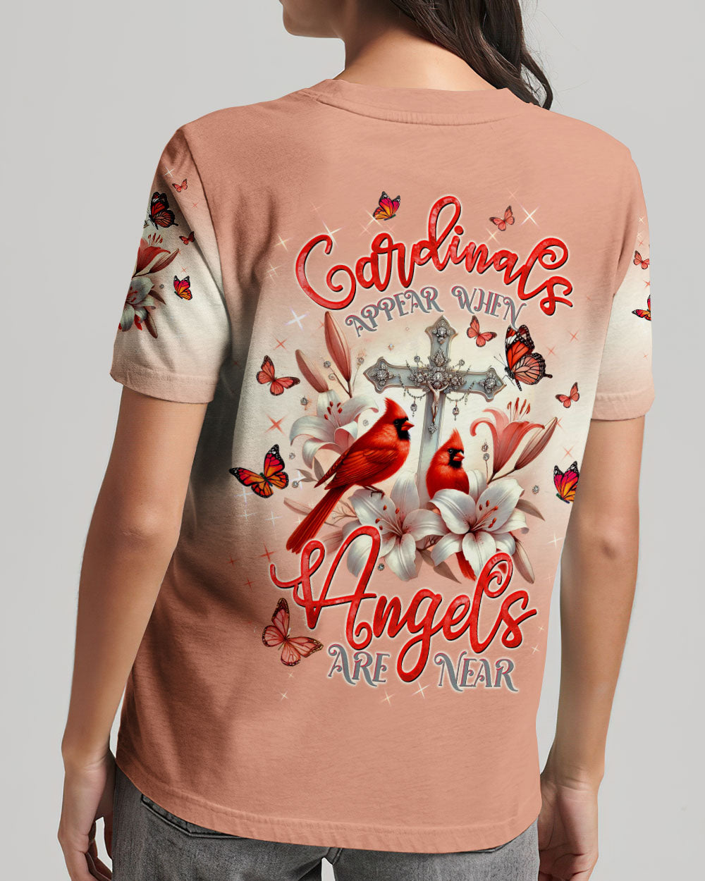 Cardinals Appear When Angels Are Near Women's All Over Print Shirt - Tltw1903253