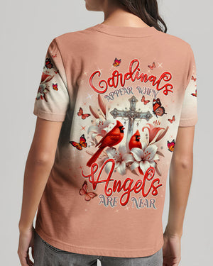 Cardinals Appear When Angels Are Near Women's All Over Print Shirt - Tltw1903253