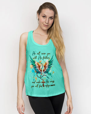 He Will Cover You With His Feathers Wings Women's All Over Print Shirt - Tltw1911243