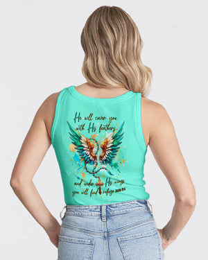 He Will Cover You With His Feathers Wings Women's All Over Print Shirt - Tltw1911243