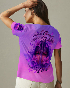 A Child Of God A Woman Of Faith Warrior Women's All Over Print Shirt - Tltw2107253