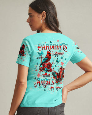 When Cardinals Appear Angels Are Near Women's All Over Print Shirt - Tltw2110243