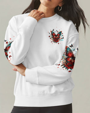 Blessed By God Loved By Jesus Butterfly Women's All Over Print Shirt - Tltw2209251