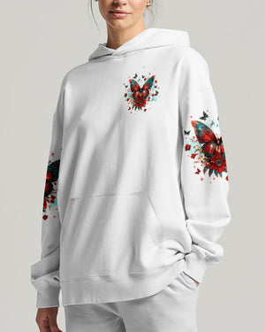 Blessed By God Loved By Jesus Butterfly Women's All Over Print Shirt - Tltw2209251