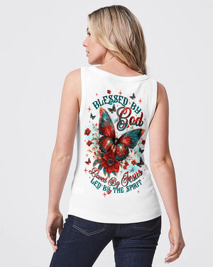 Blessed By God Loved By Jesus Butterfly Women's All Over Print Shirt - Tltw2209251