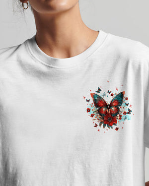 Blessed By God Loved By Jesus Butterfly Women's All Over Print Shirt - Tltw2209251