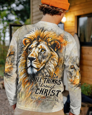 I Can Do All Things Through Christ Lion Cross Men's All Over Print - Tltw2404264