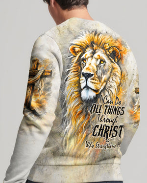 I Can Do All Things Through Christ Lion Cross Men's All Over Print - Tltw2404264