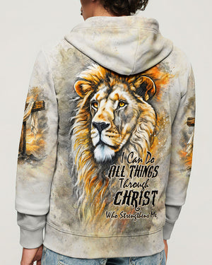 I Can Do All Things Through Christ Lion Cross Men's All Over Print - Tltw2404264