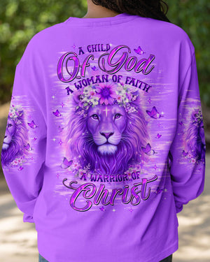 A Child Of God A Woman Of Faith Lion Women's All Over Print Shirt - Tltw2701263