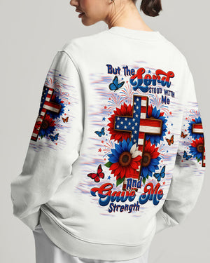 Lord Stood With Me Sunflower Cross Women's All Over Print Shirt - Tltw2705252