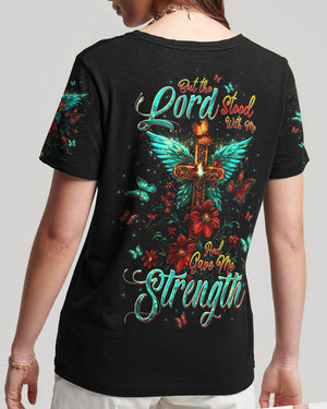 Lord Stood With Me Cross Wings Women's All Over Print Shirt - Tltw2709245