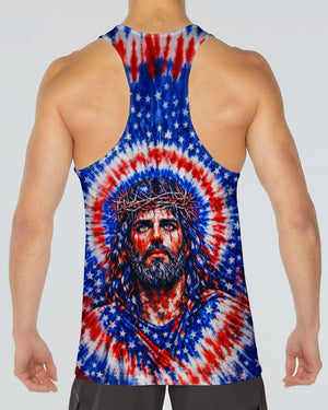 Jesus Halo Of Faith Red White & Blue Swirl Men's All Over Print Shirt - Tltw2803261