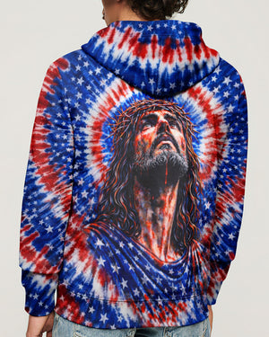 Jesus Halo Of Faith Red White & Blue Swirl Men's All Over Print Shirt - Tltw2803261