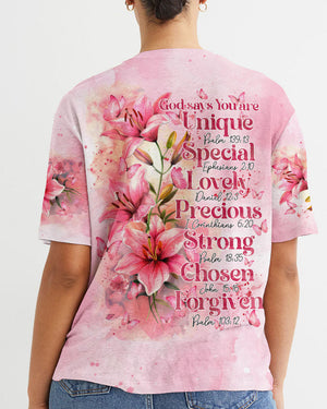 God Says You Are Lilies Women's All Over Print Shirt - Ty0811241