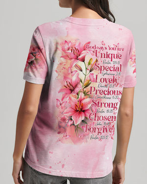 God Says You Are Lilies Women's All Over Print Shirt - Ty0811241