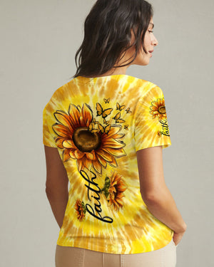 Faith Sunflower Women's All Over Print Shirt - Ty1104261