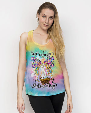 Oh Come Let Us Adore Him Women's All Over Print Shirt - Ty1511243
