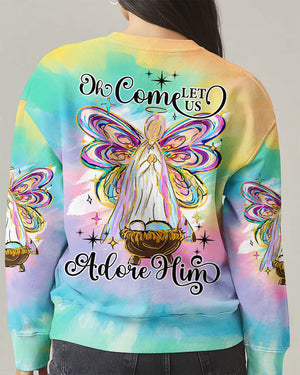 Oh Come Let Us Adore Him Women's All Over Print Shirt - Ty1511243