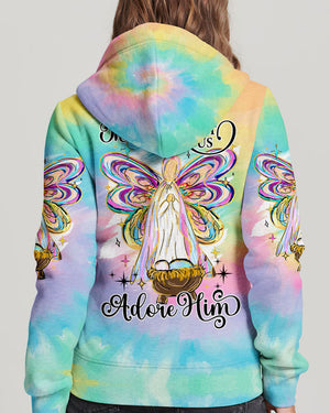 Oh Come Let Us Adore Him Women's All Over Print Shirt - Ty1511243