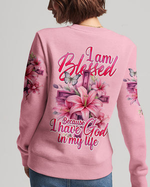 I Am Blessed Because I Have God In My Life Women's All Over Print Shirt - Tyhi2504242