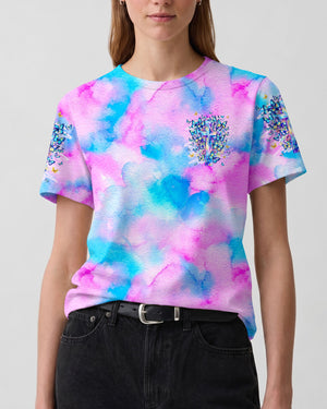 With God All Things Are Possible Cross Butterflies Women's All Over Print Shirt - Tyln2406263
