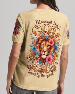 Blessed By God Lion Women's All Over Print Shirt - Typq0403261
