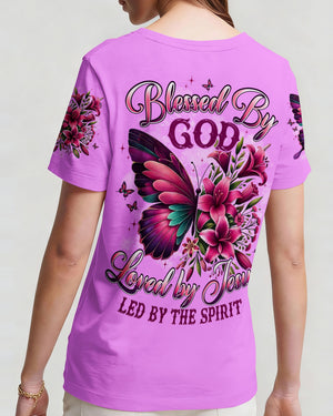 Blessed By God Butterfly Women's All Over Print Shirt - Typq0612251