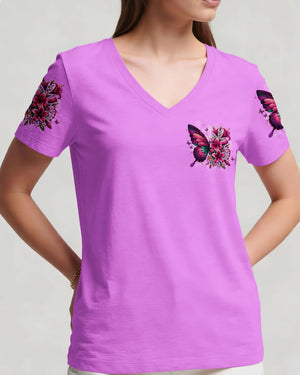 Blessed By God Butterfly Women's All Over Print Shirt - Typq0612251