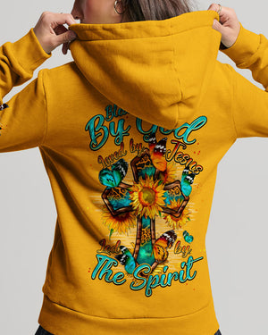 Blessed By God Cross Sunflower Women's All Over Print Shirt - Typq0809253