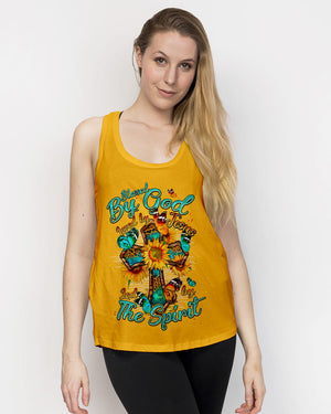 Blessed By God Cross Sunflower Women's All Over Print Shirt - Typq0809253