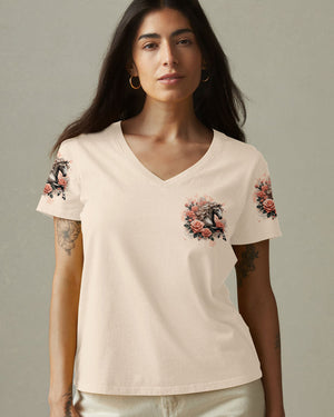 This Girl Runs On Jesus And Horses Women's All Over Print Shirt - Typq2811252