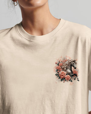 This Girl Runs On Jesus And Horses Women's All Over Print Shirt - Typq2811252