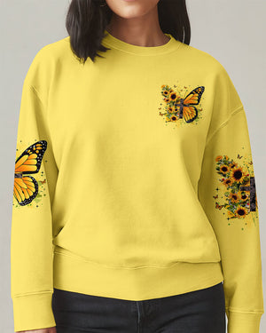Blessed By God Butterfly Sunflowers Women's All Over Print Shirt - Tyqy0509253