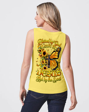 Blessed By God Butterfly Sunflowers Women's All Over Print Shirt - Tyqy0509253