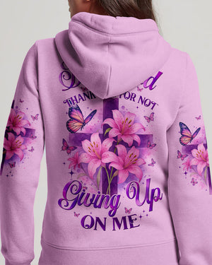 Dear God Thank You For Not Giving Up On Me Women's All Over Print Shirt - Tyqy0605251