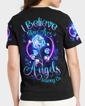 I Believe There Are Angels Among Us Rose Women's All Over Print Shirt - Tyqy0705254