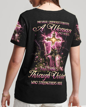 Never Underestimate A Woman Women's All Over Print Shirt - Tyqy0912242