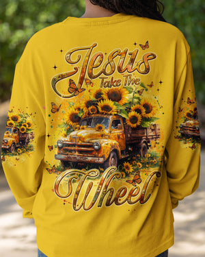 Jesus Take The Wheel Sunflower Women's All Over Print Shirt - Tyqy1104252
