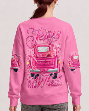 Jesus Take The Wheel Breast Cancer Awareness Women's All Over Print Shirt - Tyqy1607262