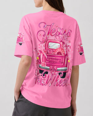 Jesus Take The Wheel Breast Cancer Awareness Women's All Over Print Shirt - Tyqy1607262